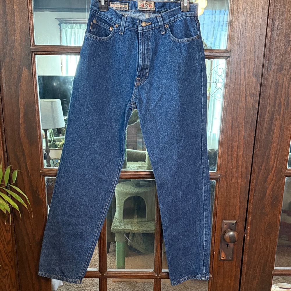 Vintage EXP Jeans by Express Medium Wash High Waisted Straight Leg Denim Size5/6